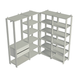 Placard Modulado 247 cm 2 Cajones Valencia Blanco