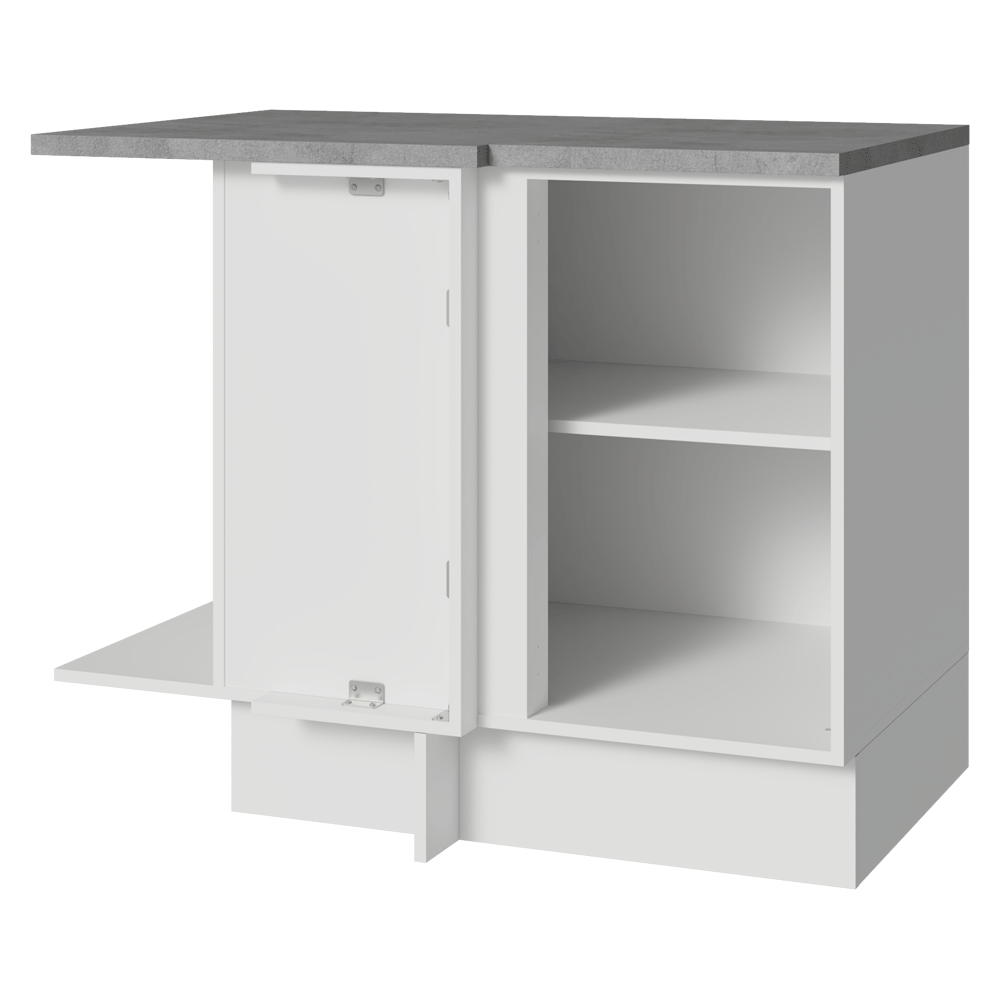 Bajo Mesada Esquinero 102 x 64 cm 1 Puerta (Con Mesada) Blanco Agata Madesa