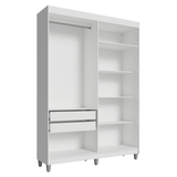 Placard Closet con Patas 2 Cajones 121 cm Blanco Venus Madesa