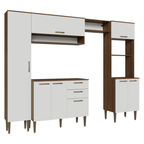 Combo completo de Cocina 265 cm Marrón/Blanco Lille Madesa