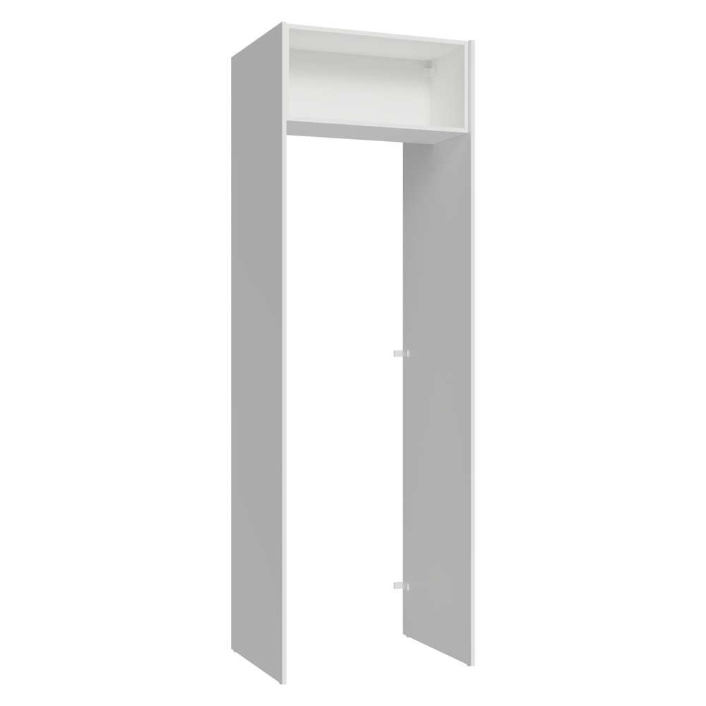 Mueble para empotrar Heladera 73 cm 1 Puerta Abatible Blanco/Crema Agata Madesa