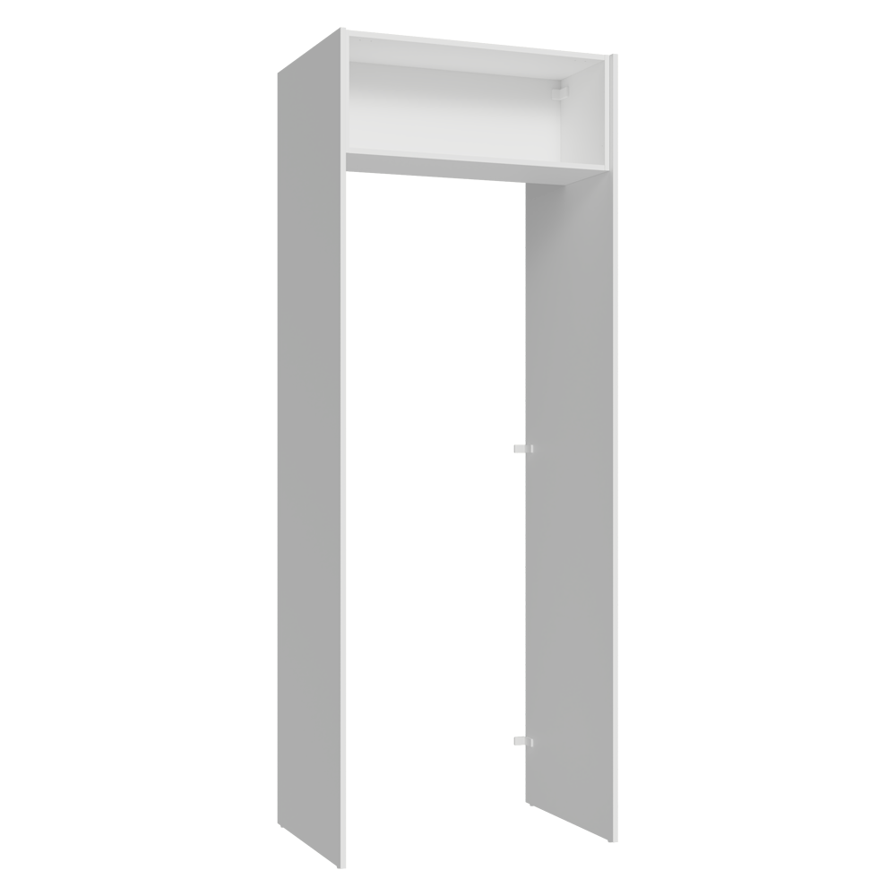 Mueble para empotrar Heladera 83 cm 1 Puerta Rebatible Blanco Glamy Madesa