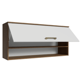Alacena 105 cm 1 Puerta Rebatible Marrón/Blanco Lille Madesa