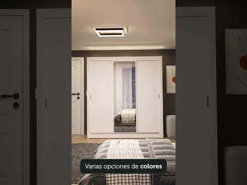 Placard Matrimonial 3 Puertas Corredizas Blanco Nobre