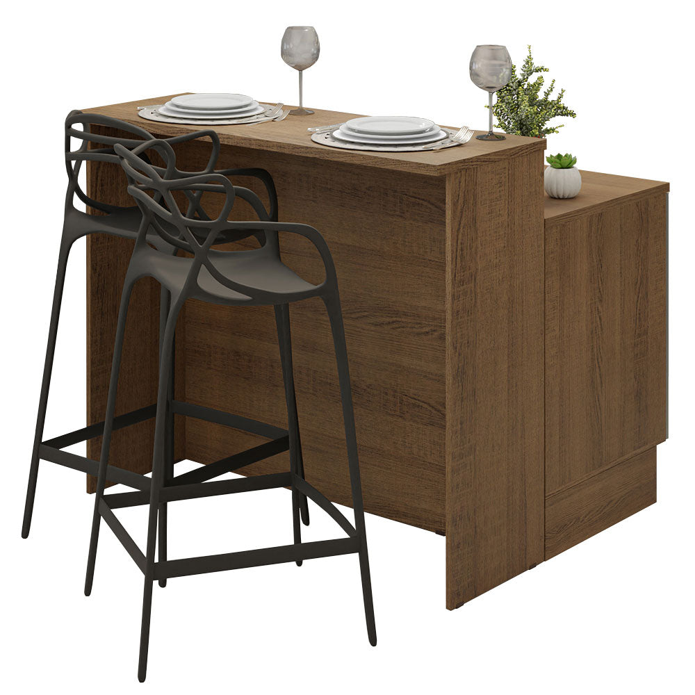 Isla de Cocina con Tapa y bajo mesada Madesa Glamy 120cm MG