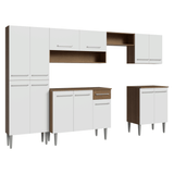 Combo completo de Cocina 293cm Marrón/Blanco Emilly Madesa 02