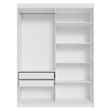 Closet Abierto Madesa Venus 121 cm con 2 Cajones, Perchero y 5 Estantes Blanco