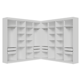 Placard Closet Esquinero 522 cm 8 Cajones Blanco Venus Madesa