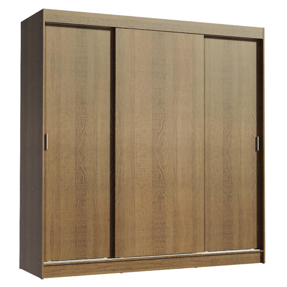 Ropero Doble Madesa Reno 3 Puertas Corredizas - Marrón
