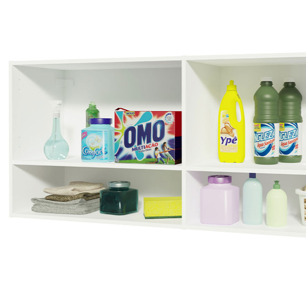 Alacena 120 cm 2 Puetas 2 Nichos Blanco para Lavadero Madesa
